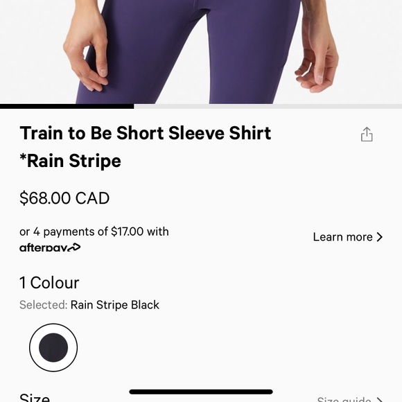 Lululemon Train to be short sleeve *rain stripe - Picture 2 of 4